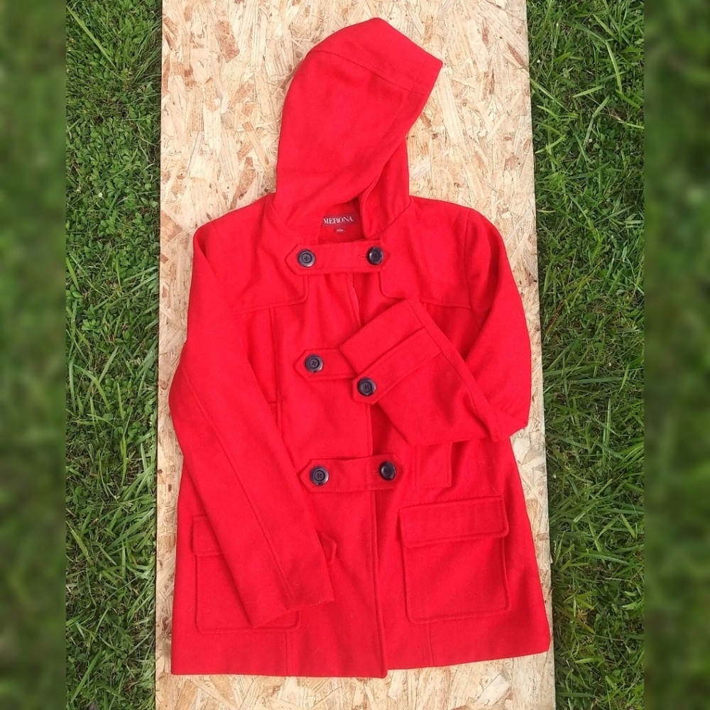 Merona Red Peacoat